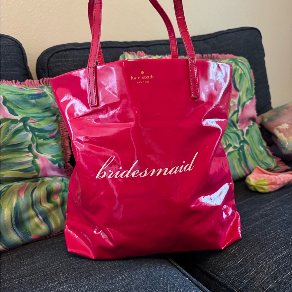 Kate Spade Vibrant Red Bridesmaid Tote